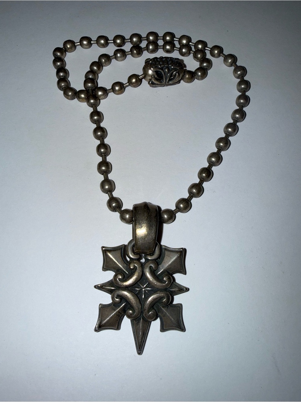 Authentic Bill Wall Silver Cross Pendant Necklace - Picture 2 of 3